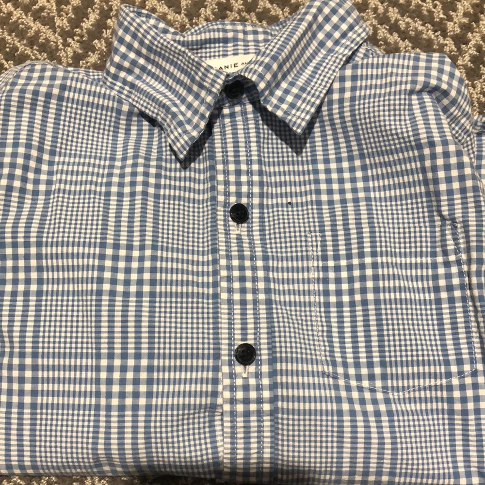 Boys Janie and Jack checkered button down